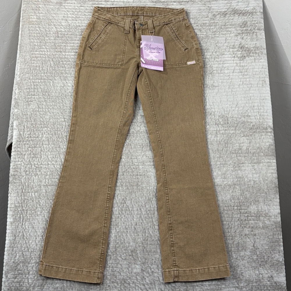 Wrangler 20X Houston Jeans Womens 34x32 Slim Fit Bootcut Lowest Rise Brown Pants